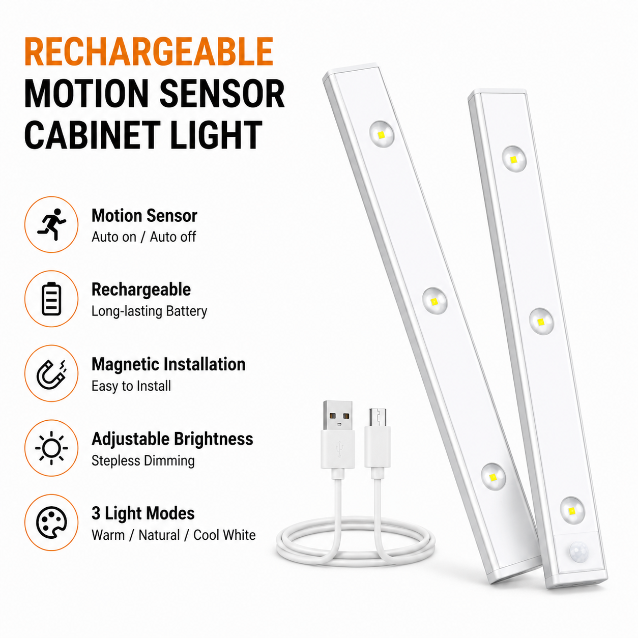 Rechargeable Motion Sensor Cabinet Light